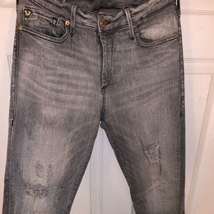 True Religion Mid Rise Gray Jeans